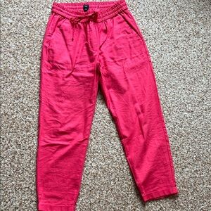 J. Crew Linen. Women’s Pink Drawstring Pants -55% linen